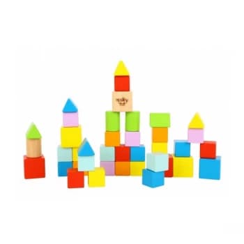 Wooden Builder Blocks - 39 Pieces