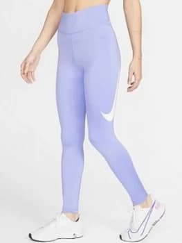 Nike Running 7/8 Swoosh Run Legging - Lilac Size L, Women