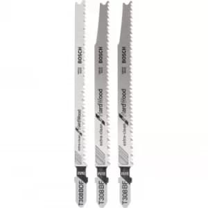 Bosch Hard Wood Cutting Assorted Jigsaw Blades Pack of 3