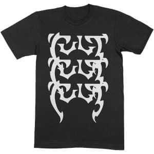 The Cult - Repeating Logo Unisex Large T-Shirt - Black