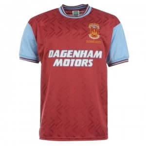 Score Draw West Ham United 94 Home Jersey Mens - Claret/Blue