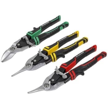 AK69073 High Leverage Aviation Tin Snip Set 3pc - Sealey