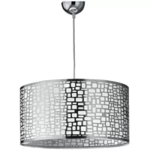Onli Bruce Cylindrical Pendant Ceiling Light, Silver