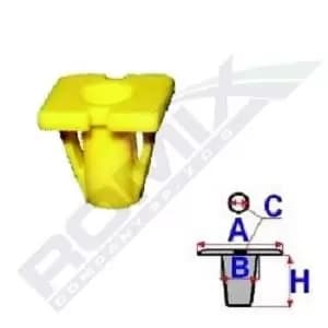 ROMIX Clip, trim-/protection strip C50235 HYUNDAI,KIA,TUCSON (JM),SANTA FE II (CM),SANTA FE I (SM),ix55,ACCENT III Stufenheck (MC),ACCENT III (MC)