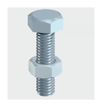 1030SNZP Hex Set and Hex Nut BZP 10 x 30mm Bag of 2 - Timco