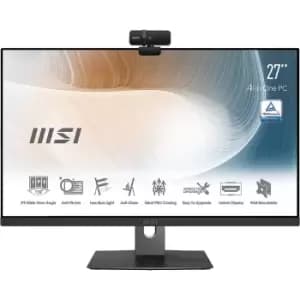 MSI 27" Modern AM271P All-in-One Intel i7 Desktop PC 11M-025EU - Black