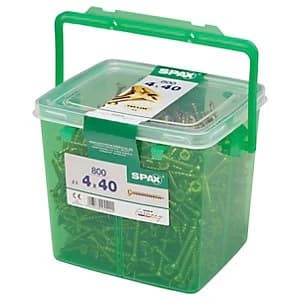 Spax Pz Countersunk Yellox Screws Bulk Tub - 4x40mm Pack Of 800