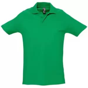 SOLS Mens Spring II Short Sleeve Heavyweight Polo Shirt (M) (Kelly Green)