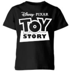 Toy Story Logo Outline Kids T-Shirt - Black - 11-12 Years