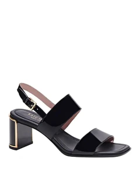 kate spade new york Womens Merritt Patent Leather Block Heel Sandals