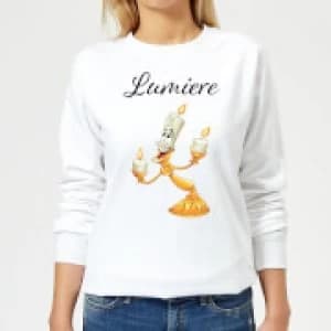 Disney Beauty And The Beast Lumiere Womens Sweatshirt - White