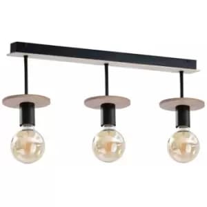 Keter Saturn Ceiling Spotlight Bar Natural, Black, 60cm, 3x E27