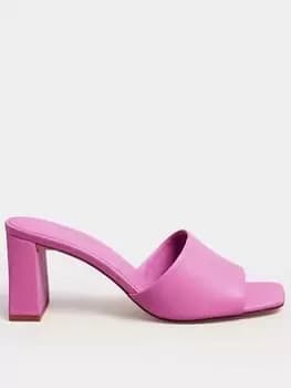 Long Tall Sally Block Mule - Pink, Size 10, Women
