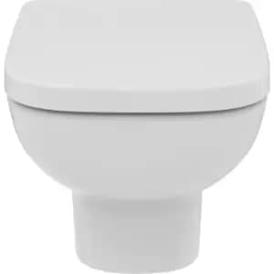 Ideal Standard i. life A Wall Hung Toilet with Wall Frame and Soft Close Seat in White Ceramic
