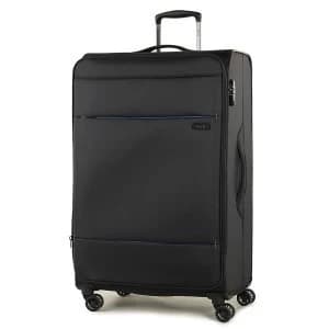 Rock Deluxe-Lite Large 8 Wheel Spinner Black Suitcase