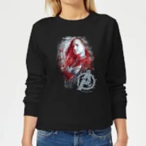 Avengers Endgame Captain Marvel Brushed Womens Sweatshirt - Black