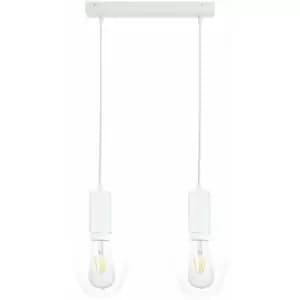 Keter Verre Bar Pendant Ceiling Light White, 50cm, 2x E27