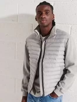 Superdry Mountain Hybrid Bomber Jacket - Grey Size M Men