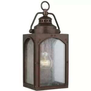 Elstead Randhurst Outdoor 1 Light Small Wall Lantern, Copper Oxide, IP44, E27