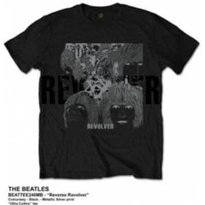 The Beatles Reverse Revolver Mens Black Tshirt: Large