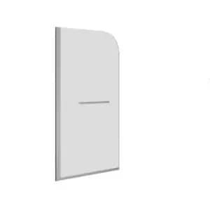 Taurus Hinged 1450mm 6mm Chrome Bath Screen with Towel Rail