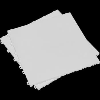 Sealey Anti Slip Polypropylene Floor Tile White 400mm 400mm Pack of 9