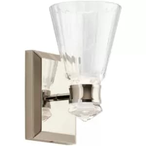 Quintiesse Kichler Kayva Integrated LED Wall Lamp Polished Nickel, 3000K, IP44