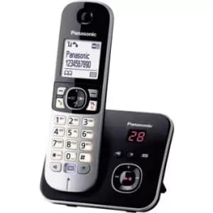 Panasonic KX-TG6821 DECT, GAP Cordless analogue Answerphone, Hands-free Black, Silver