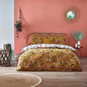 Furn. Wildlings Double Duvet Cover Set Cotton Ochre