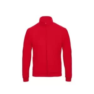 B&C Adults Unisex ID.206 50/50 Full Zip Sweat Jacket (2XL) (Red)