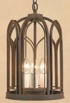 Villa 3 Light Aged Iron Ceiling Hanging Lantern