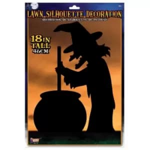 Forum Novelties Witch Lawn Silhouette Decoration (One Size) (Black)