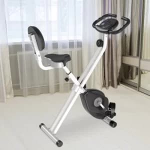 HOMCOM Steel Manual Resistance Exercise Bike w/ LCD Monitor Black