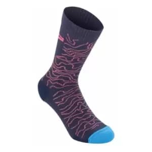 Alpinestars Drop Socks 15 2020: Dark Navy/Coral L Ap17063207133L