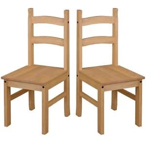 Halea Pair of Pine Dining Chairs