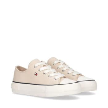 Tommy Hilfiger Beverly Canvas Trainers Junior - Beige