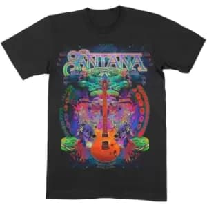 Santana - Spiritual Soul Unisex Large T-Shirt - Black