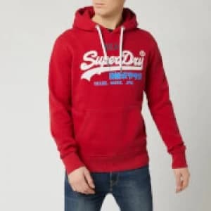 Superdry Mens Vintage Label Desert Hoody - Chilli Pepper - M
