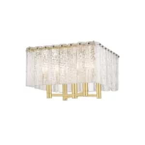 Palace Ceiling Light, Matt Gold, Glass, 4x G9