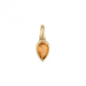 Gold Plated Birthstone November Citrine Pendant P5224
