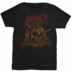 Slayer Skull Pumpkin Mens Black T Shirt: Medium