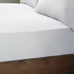 Catherine Lansfield So Soft Jersey Plain Dyed 11" Deep Fitted Sheet, White, King