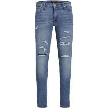 Jack and Jones Ripped Skinny Jeans - Blue