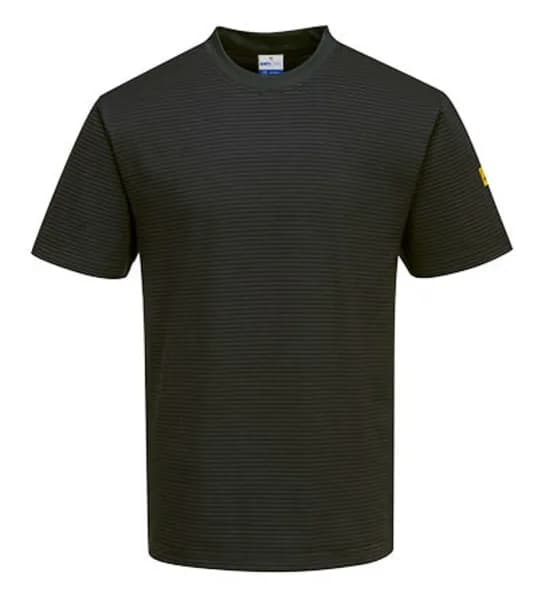 Portwest Mens Anti Static ESD T Shirt AS20BKRXXL Colour: Black