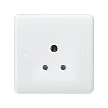 Curved Edge 5A Unswitched Round Pin Socket - Knightsbridge