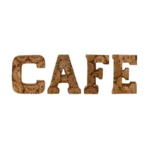 Hand Carved Wooden Flower Letters Cafe