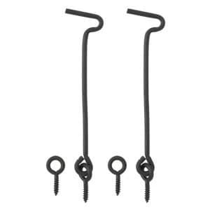 BQ Black Metal Hook Eye L100mm Pack of 2