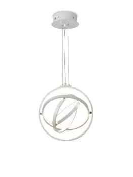 Orbital Ceiling Pendant Round 40cm, 3 Ring, 54W LED 3000K, 2000lm, RF Remote Control White