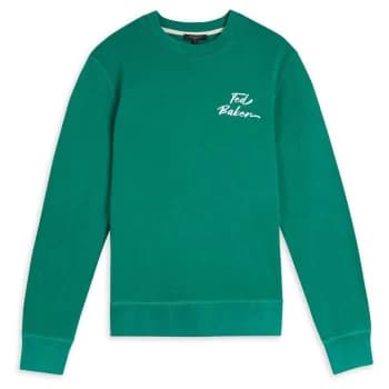 Ted Baker Trophey Logo Sweater - Bright Green