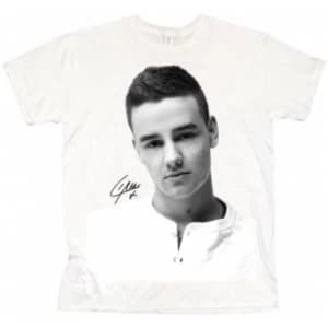 One Direction Liam Solo B&W Ladies White T Shirt: Large